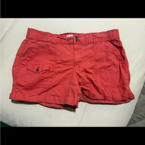 Time and Tru Women's Red Cargo Shorts